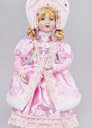 Фигура-кукла "Снегурочка в розовом" 43см