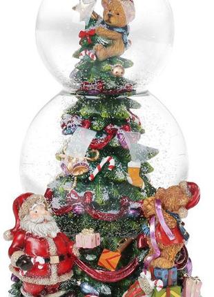 Декоративна водяна куля "Різдвянська ялина" 20.5 см, музикальна