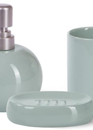 Набор аксессуаров Fissman Turquoise для ванной комнаты: дозато...