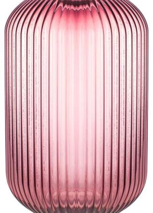 Ваза стеклянная Ariadne "Tulip Dark Pink" Ø18x28см, темно-розовая