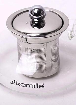 Чайник заварочный Kamille Ilasade 600мл стеклянный со съемным ...