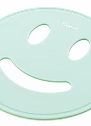 Подставка под горячее Fissman Smile Ø17см силиконовая, аквамарин