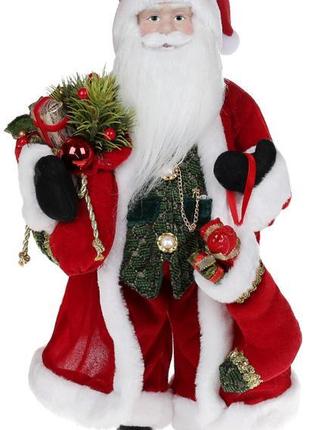 Фігура «Санта з носком» 46 см (м'яка іграшка), червоний