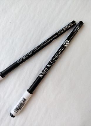 Стойкий черный карандаш для глаз bourjois khωl &amp; contour xl