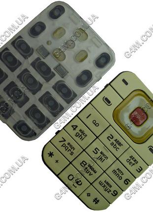 Клавіатура для Nokia 7370, 7373 кремова, кирилиця, висока якість