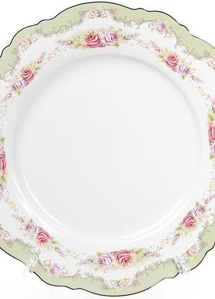 Набор 8 фарфоровых обеденных тарелок Bristol Ø27.5см, мятный цвет