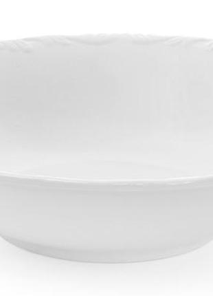 Набор 3 фарфоровые суповые тарелки "White Prince" 800мл (белый...
