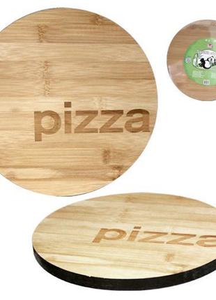 Дошка кухонна "Pizza" Ø25 см для піци, бамбукова