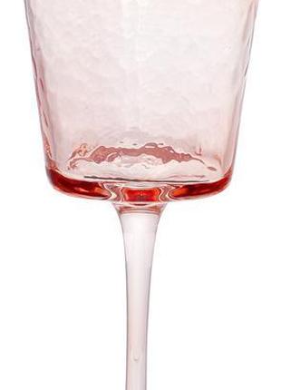 Набір 4 фужери Diva Pink келихи для вина 400 мл, рожевий із зо...