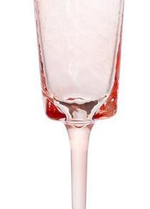 Набор 4 фужера Diva Pink бокалы для шампанского 160мл, розовый...