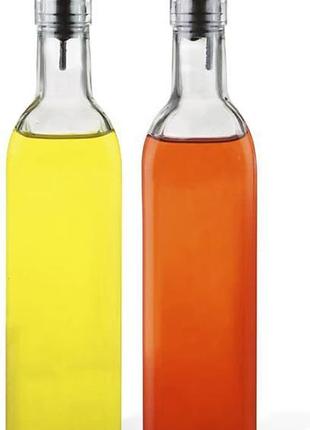 Набір 2 скляні пляшки Fissman Grey для олії й оцту 2х500 мл, к...