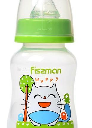 Пляшечка дитяча для годування Fissman Babies "Щасливий котик" ...