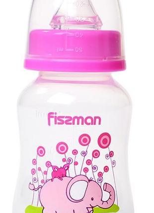 Пляшечка дитяча для годування Fissman Babies "Рожеве слоненя" ...