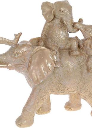 Декоративная статуэтка "Слониха с детьми" 32х13.5х29.5см, поли...
