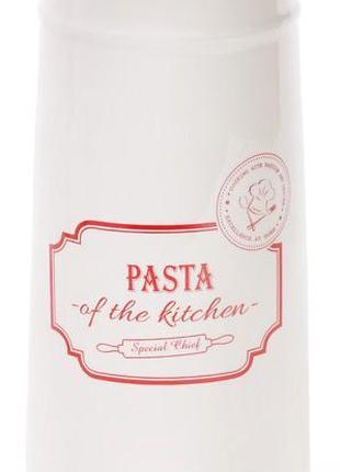Банка керамическая Red&Blue; PASTA 1400мл, красная для хранени...