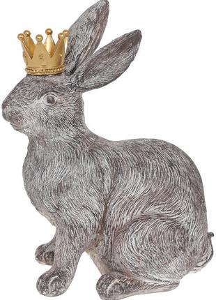 Статуэтка декоративная "Кролик с короной" 31см, полистоун, сос...