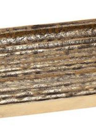 Таця "Estet" металева з ручками, прямокутна, 52х19х6 см, антик