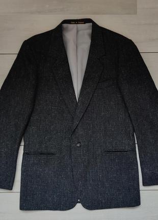 Качественный мужской пиджак с шерстью на одной пуговице англия