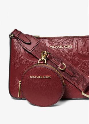 Сумочка michael kors jet set leather bag with case for airpods...