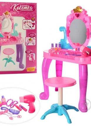 Дитячий туалетний косметичний столик-трюмо зі стільчиком 661-3...