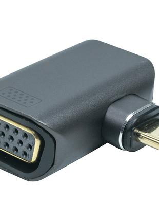 Адаптер PowerPlant USB Type-C - VGA, 1080P, 60Hz