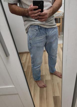 Джинсы мужские синие голубые g-star raw jeans denim, размер l ...
