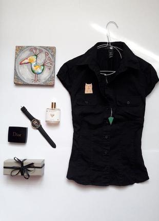Черная блуза, блузка, блузочка, рубашка, рубашка h&amp;m