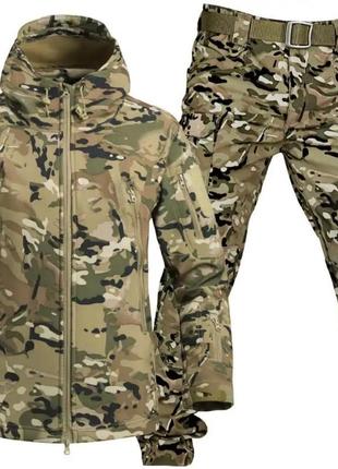 Армейский костюм soft shell esdy мультикам с флисовой подкладкой