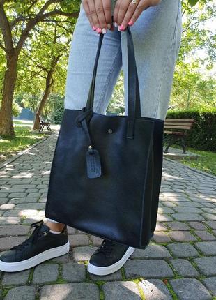 Женская практичная стильная сумка шопер итальянского производс...