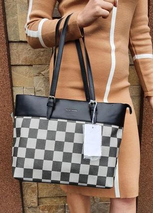 Женская стильная вместительная сумка david jones paris дэвид д...