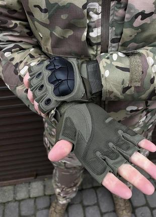 Армейские тактические военные перчатки беспалые oakley tactica...