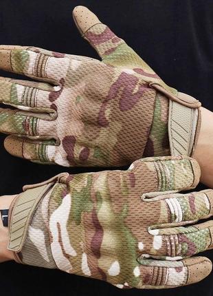 Армейские военные тактические перчатки полнопалые itouch мульт...