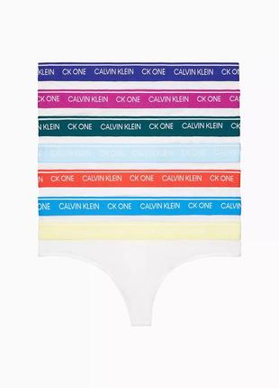 Новые женские трусы calvin klein  ( ck 7pack thong белье ) с а...