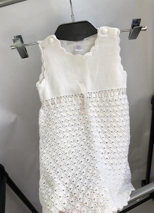Белое плетеное платье от h&amp;m