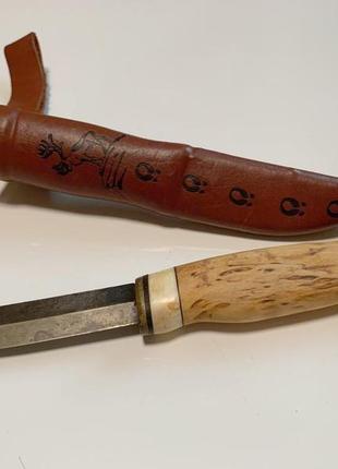 Финский традиционный (pukko) нож wood jewel с наконечником из ...