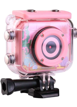 Дитяча екшн камера водонепроникна рожева