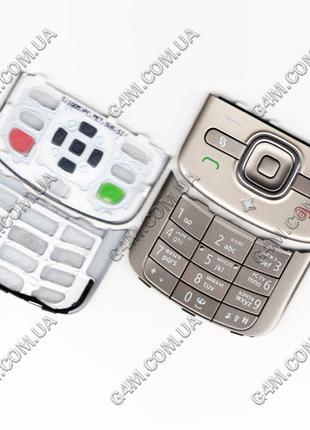 Клавіатура для Nokia 6710 slide срібляста, кирилиця, висока як...