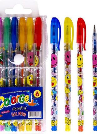 Набір ручок ароматизованих гелевих 6 кольорів