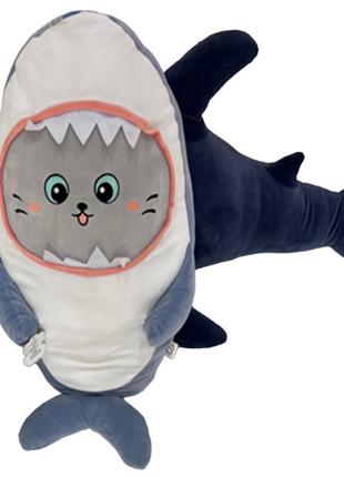 М'яка іграшка, K15253, кіт в акулі 55см