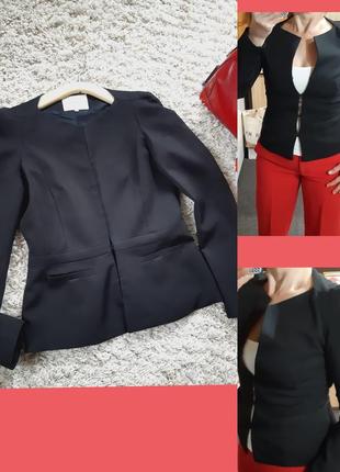 Стильный базовый черный пиджак/жакет с широкими плечами ,maje,...