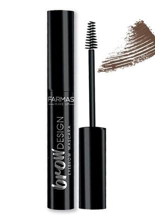 Туш для брів brow design eyebrow mascara farmasi