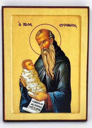 Икона Святой Стилиан Пафлагонский 16x12 см