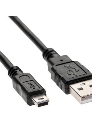 USB кабель mini USB 2.1A 1m черный