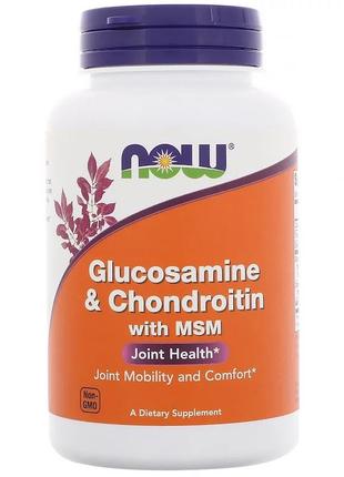Препарат для суставов и связок NOW Glucosamine Chondroitin wit...