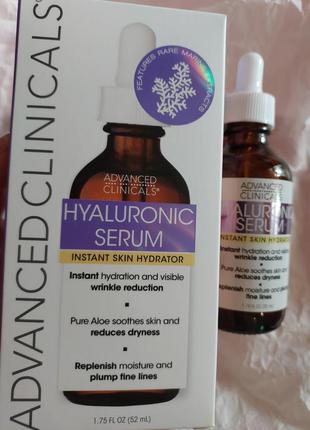 Advanced clinicals hyaluronic serum гиалуроновая сыворотка для...