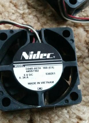 Якісні  вентилятори "Nideс" 40х40х15мм 5В 0.34 А Мade in Vietnam.