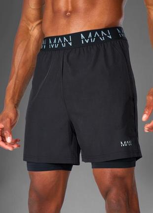 Спортивні шорти boohoo man active gym 2 in 1