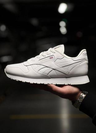 Чоловічі демісезон кросівки reebok classic leather white