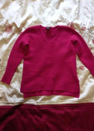 Пуловер кашеміровий рожевий  розмір 38-40