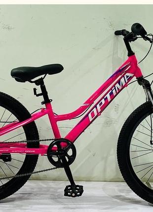 Велосипед підлітковий алюмінієвий 24 Corso Optima рожевий